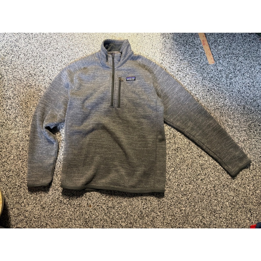 Patagonia Mens Better Sweater Quarter Zip Pullover Charcoal Gray Heather Medium